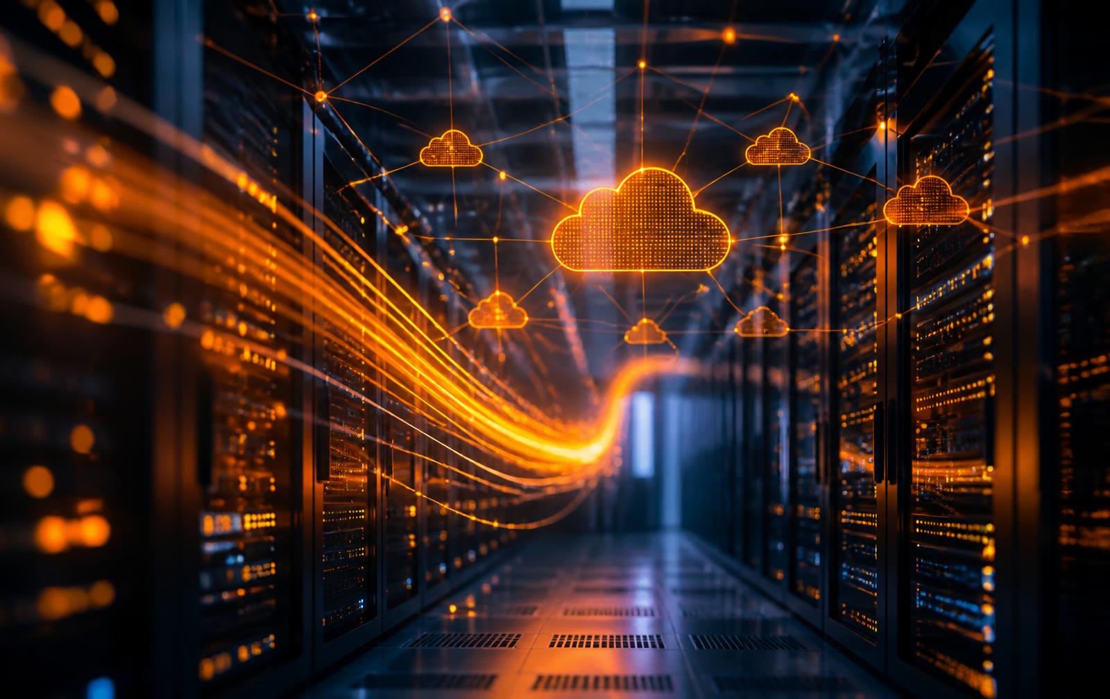 Data centre with cloud network connections